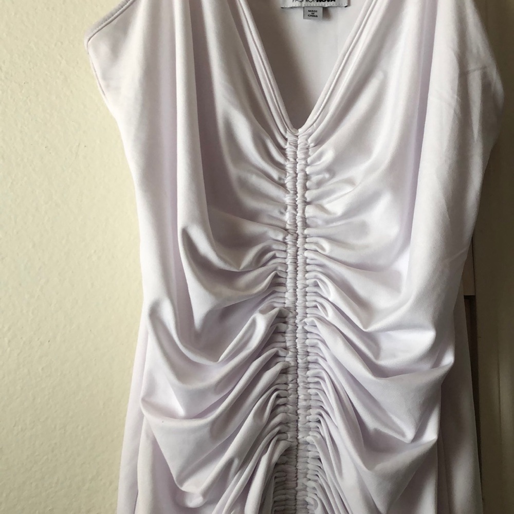 FashionNova Gathered front mini Dress